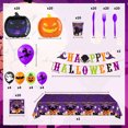 thumbnail image 5 of Halloween Paper Plates for Halloween Party Decoration Disposable Cups Napkins Table Cover Balloons Banner for Halloween Birthday Party Supplies Serve 20  Design2, 5 of 7