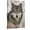 Frame-style, variant on Realistic Wolf Portrait Wall Art Poster Wilderness Animal Decor Rustic Wooden Background Prints Nature Inspired Home Decor for Bedroom Living Room Office-