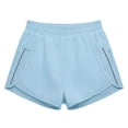 thumbnail image 5 of Hurxie Women's Running Shorts with Zipper Pockets, Mid-Waisted Quick Dry Athletic Workout Sport Short Light Blue,XL, 5 of 6