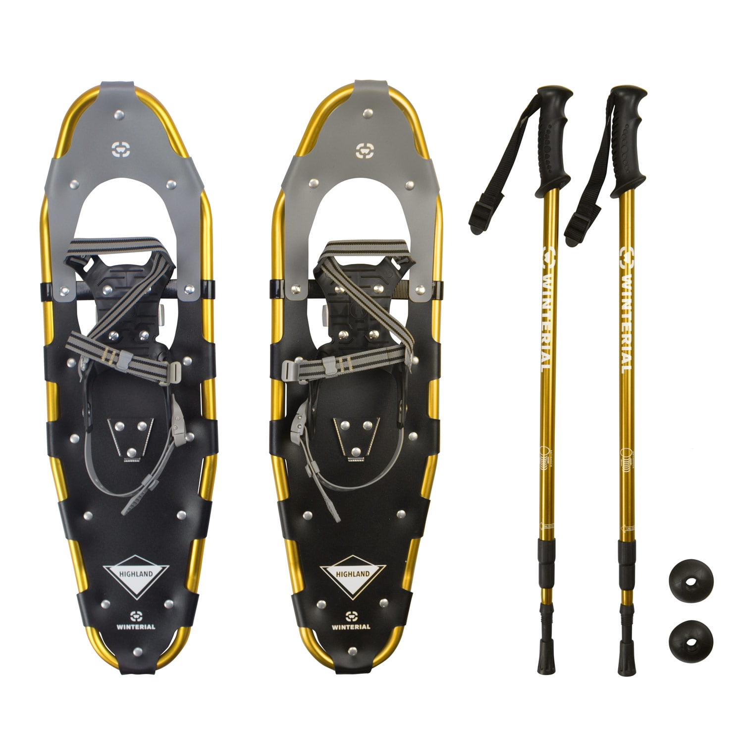 Winterial Highland Snowshoes Recreational Snowshoeing Adult Backcountry Rolling Terrain Snowshoes POLES... by Winterial