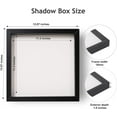thumbnail image 2 of Muzilife 12x12 inch Shadow Box Picture Frame with Linen Board Deep Wood Glass Display Case, Black, 2 of 9