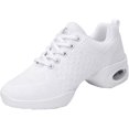 thumbnail image 1 of YIBLBOX Zapatillas de baile de salón de malla para mujer, ligeras y cómodas, zapatos de jazz, 1 of 4