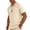 Khaki #1, variant on LNZGNM Men's Short Sleeve Polo Shirts Big and Tall Button Up Lapel Golf Shirts Linen Cotton Lightweight Solid T-Shirt Stylish Summer Beach Tee Shirt,Light Green 3XL