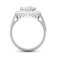 thumbnail image 2 of Rosec Jewels Certified Cubic Zirconia Oval Engagement Ring with Halo - Vintage Inspired Ring (8X10 mm, 4 Carat, AAAA Grade), 10K White Gold, US 7.50, 2 of 9