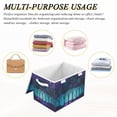 thumbnail image 6 of Yayeee Collapsible Cube Storage Bin with Lid Fabric Closet Decorative Basket with Handles, Purple Moonlight Forest, 6 of 7