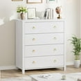 thumbnail image 1 of Commode pour Garde-Robe avec 4 Tiroirs Table de Nuit Grande Armoire de Rangement pour Vêtements pour Chambre, Chambre de Bébé, Salon, Garde-Robe, Couloir, 1 of 9