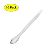 Uxcell 105mm Stainless Steel Micro Scoop Reagent Sample Spoon 10 Pack