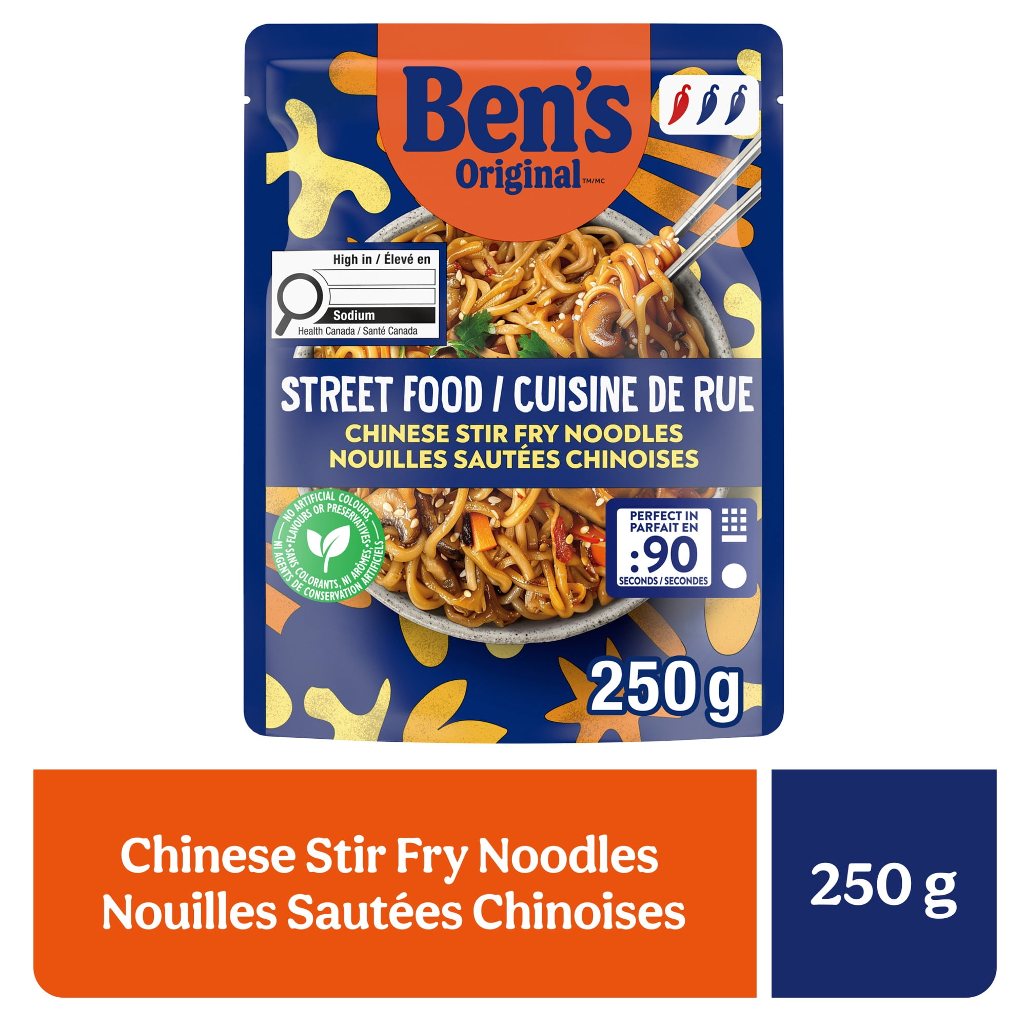 BEN'S ORIGINAL STREET FOOD Chinese Stir Fry Noodles Entrée for 1, 250 g