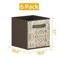 thumbnail image 6 of 6 Pack Fabric Storage Cubes with Handle, Foldable 11 Inch Cube Storage Bins, Storage Baskets for Shelves, Storage Boxes for Organizing Closet Bins，Brown, 6 of 8