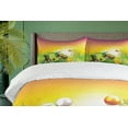 thumbnail image 4 of Ambesonne Celebration Duvet Cover Set, Balloons Hat Gold, Queen, Green Purple and Yellow, 4 of 6
