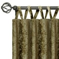 thumbnail image 3 of Kate Aurora Park Avenue 2 Piece Criss-cross Tab Top Velvet Window Curtain Panels - Assorted Colors & Sizes, 3 of 5