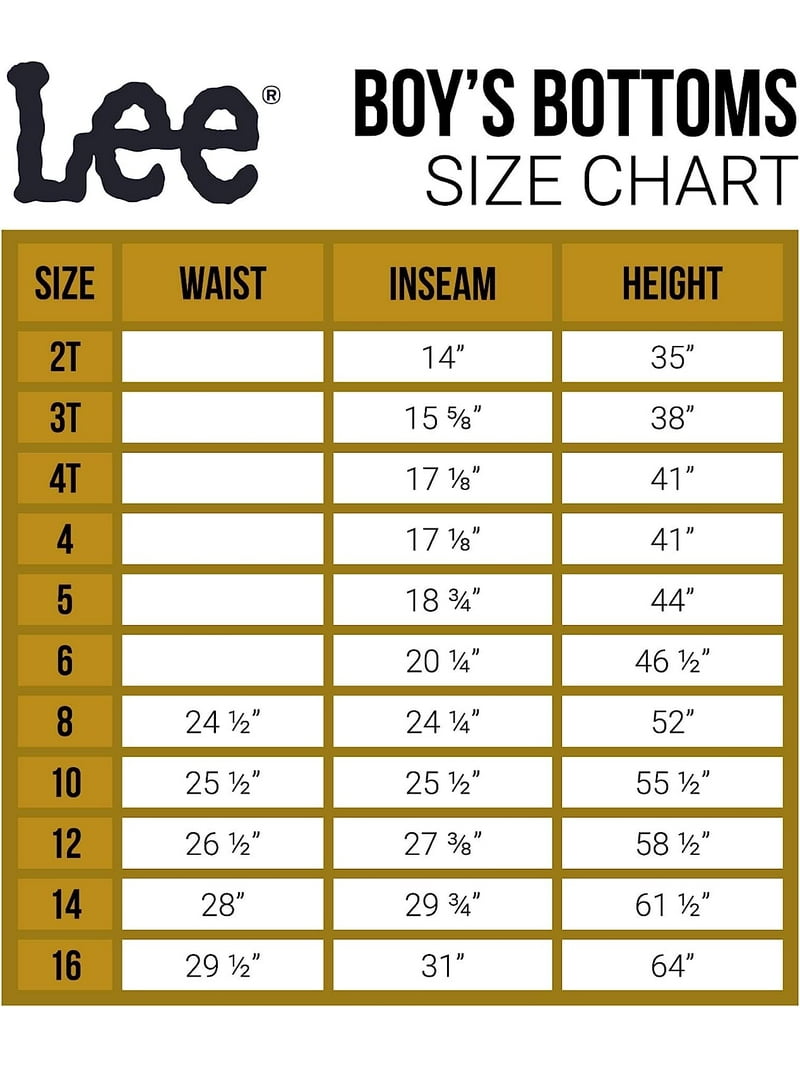 Slim Fit Size Chart Lee Jeans Size Chart Lee Rider Pants Plus Size