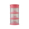 Innobaby Packin' Smart Stackable and Portable Storage System for Formula, Liquid, Baby Snacks and more. 3 Stackable Cups in Strawberry. BPA Free.