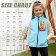 thumbnail image 6 of chaqlin Capybara Vest for Girls 2-3 Cute Sleeveless Stand Collar Jacket Kids Full Zipper Vest Coat with Pockets Fall Winter Outfits, 6 of 6