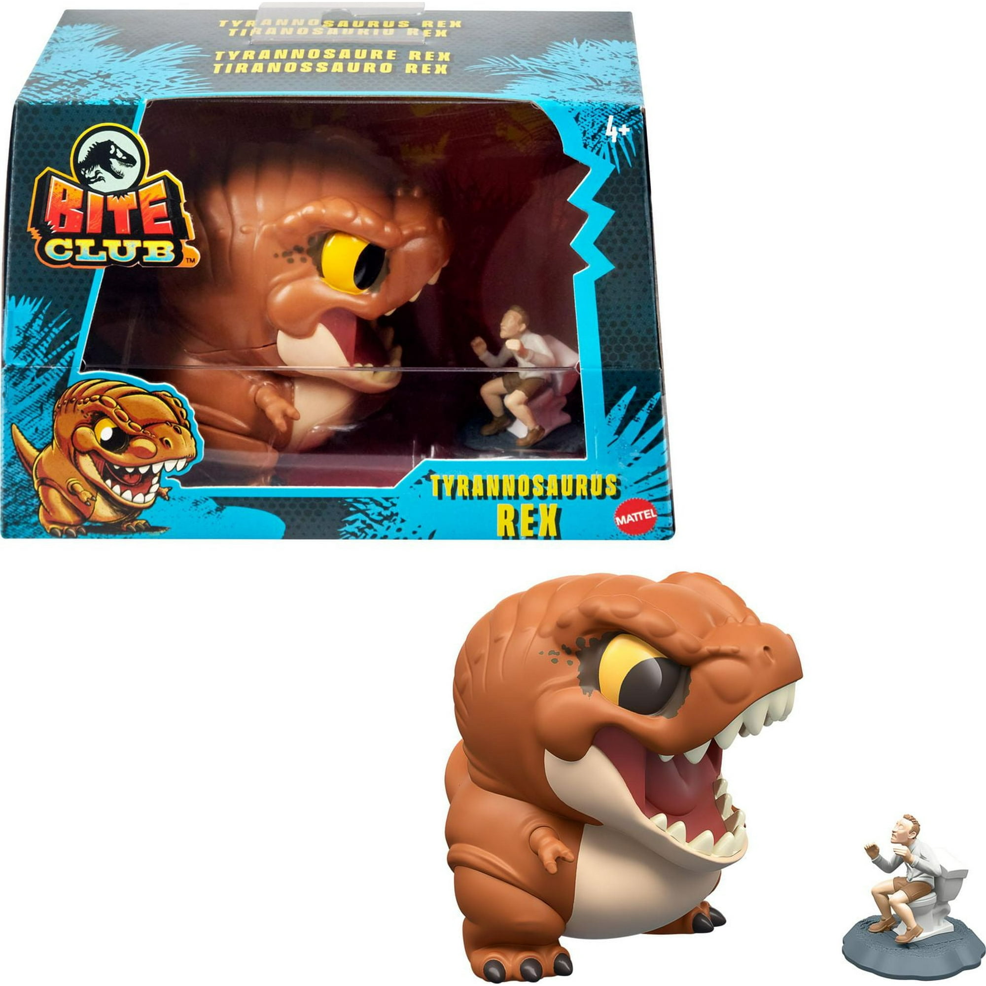 Jurassic World Bite Club Tyrannosaurus Rex Dinosaur Figure, 4-inch