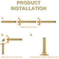 thumbnail image 4 of Industrial Gold Pipe Clothing Rack, Wall Ceiling Mounted Clothes Garment Rack 30'', Iron Golden Pipe Clothes Hanging Bar, Heavy Duty Metal Rod for Retail Display Closet Storage, 4 of 4