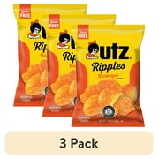 (3 pack) Utz Barbeque Ripples Potato Chips, Gluten-Free, 2.75 oz Bag