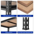 thumbnail image 6 of Ktaxon 5 Tier 48" W Shelving Rack for Garage & Industrial Heavy Duty,  2700LBS Adjustable Metal Tough Shelves Gloved Rubber Hammer, 48" W x 72" H x 18" D, 6 of 26
