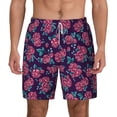 thumbnail image 3 of Uemuo Rose Flowers Pattern Mens Swim Trunks Quick Dry Board Shorts with Mesh Lining, Stretch Beach Shorts Quick Dry No-Chafing Board Shorts-XX-Large, 3 of 9