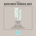 thumbnail image 5 of MARTHA STWEART Woodland Harvest Jacquard Leaves Kitchen Towel 2-Pack Set, 100% Cotton with Absorbent Honeycomb Texture, Decorative Kitchen Towels, Green, 16"X28", 5 of 6