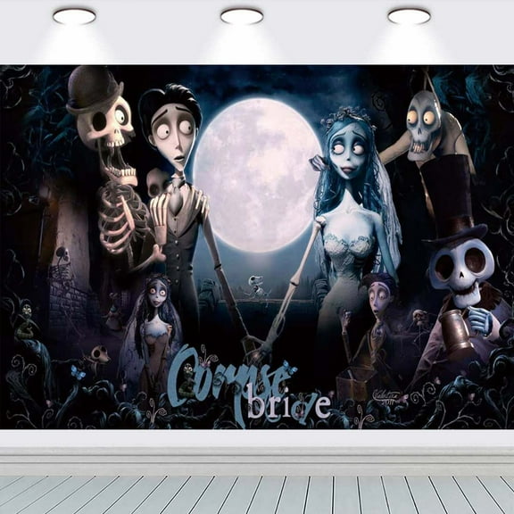 Corpse Bride school Wall Decor Birthday Banner Backdrop Background Party Supplies Taspestry