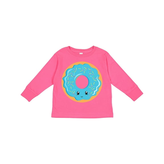 Inktastic Blue Donut Boys or Girls Long Sleeve Toddler T-Shirt