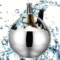 thumbnail image 3 of Fiocias Stainless Steel Ice Bucket Bottle Cooler Bowl for Pub Bar with Handle 2L 2L Silver, 3 of 9
