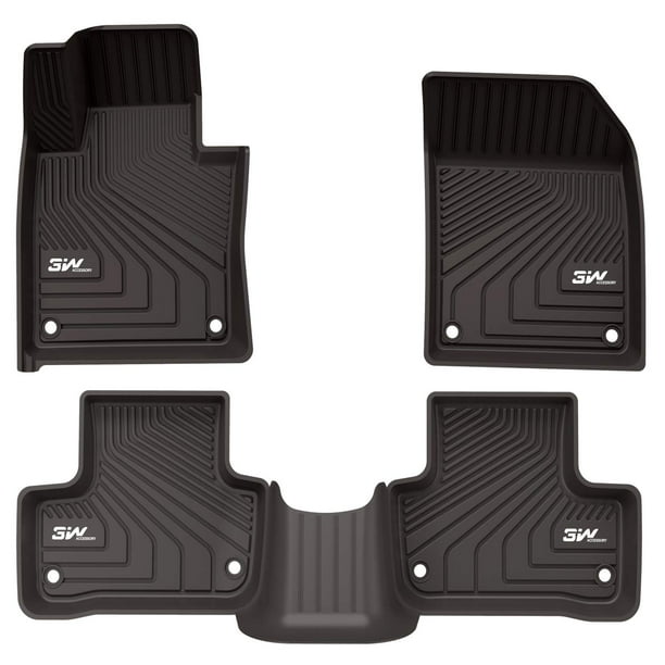 3W Floor Mats for Volvo XC60 (20182020) Front&Rear 2 Rows TPE All