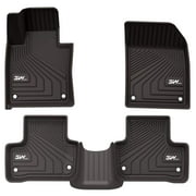 3W Floor Mats for Volvo XC60 (2018-2020) - Front&Rear 2 Rows TPE All Weather Heavy Duty Custom Fit T5 T6 Momentum Floor Liner (Not for Hybrid), Black