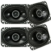 4 x Kicker 41DSC4604 D-Series 4x6" 240 Watt 4-Ohm 2-Way Car Coaxial Speakers (2 Pairs)