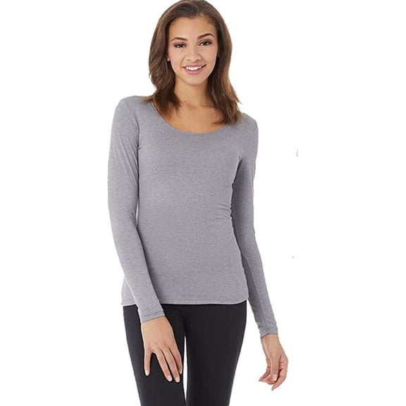 32 DEGREES Womens Lightweight Thermal Long Sleeve Scoop Neck Top, 1 Pack,XXL