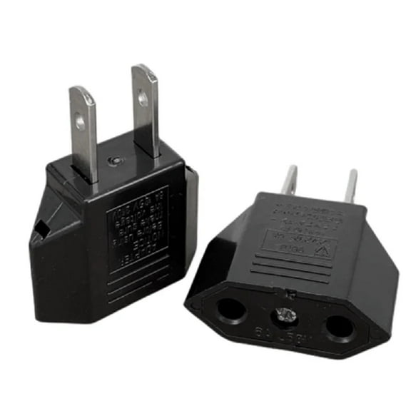 Toptekits Travel Plug Adapter, EU to US Plug Power Converter, 2-Pin 4.0mm Socket Outlet, 3-Pack