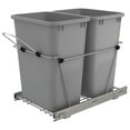thumbnail image 1 of Rev-A-Shelf RV-18KD-17C S Double 35 Quart Pull Out Waste Containers, Silver, 1 of 10