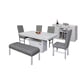 thumbnail image 1 of Comedor Kessa Muebles Belgica 4 Sillas 1 Banca con Buffet Gris, 1 of 2