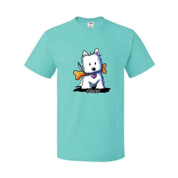 Inktastic Kiniart Westie with Bone T-Shirt