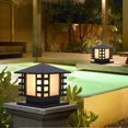 thumbnail image 6 of Miumaeov Retro Outdoor Post Lamp Black Iron Lantern Frosted Exterior Pillar Lights Square Lantern Garden Yard Gate Lighting Lamp Durable, 6 of 13