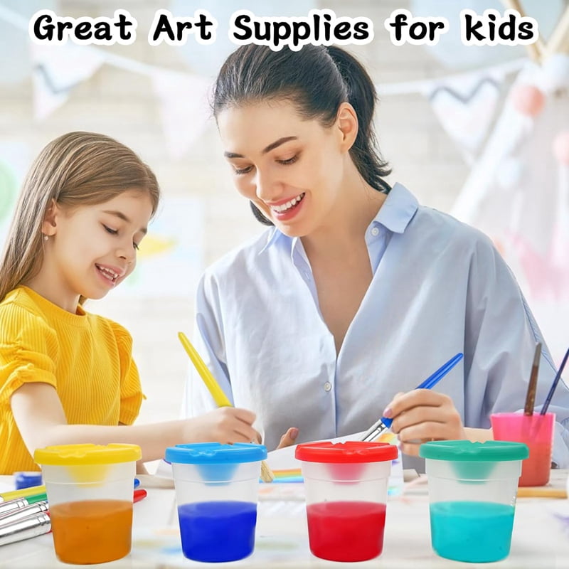 Kids Paint Brushes, 68Pcs Childrens Paint Brushes Set, Colorful Paint Brushes for Children Toddlers Beginners, Face