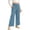 00-Blue245, variant on Girls Linen High Waist Wide Leg Pants Casual Pull On Straight Pants, Sizes 3-14