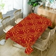 thumbnail image 5 of 60x84inches Happy New Years Tablecloth Red and Gold Fireworks Rectangular Table Cloth Washable and Reusable Fabric Table Cover for Kitchen Dining Christmas New Year Celebration Party Decor, 5 of 7