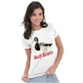 thumbnail image 3 of Funny Animal Mostly Harmless Duck Womens Slim Fit Graphic Tee Brisco Brands S, 3 of 5