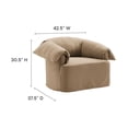 thumbnail image 3 of Modway Lark Slipcovered Fabric Oversized Armchair in Almond, 3 of 9