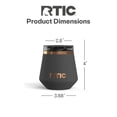 thumbnail image 5 of RTIC 8 oz Ceramic Lined Insulated Happy Hour Lowball Tumbler, Leak Resistant Lid, Soft-Touch Exterior, Light Black, 5 of 8