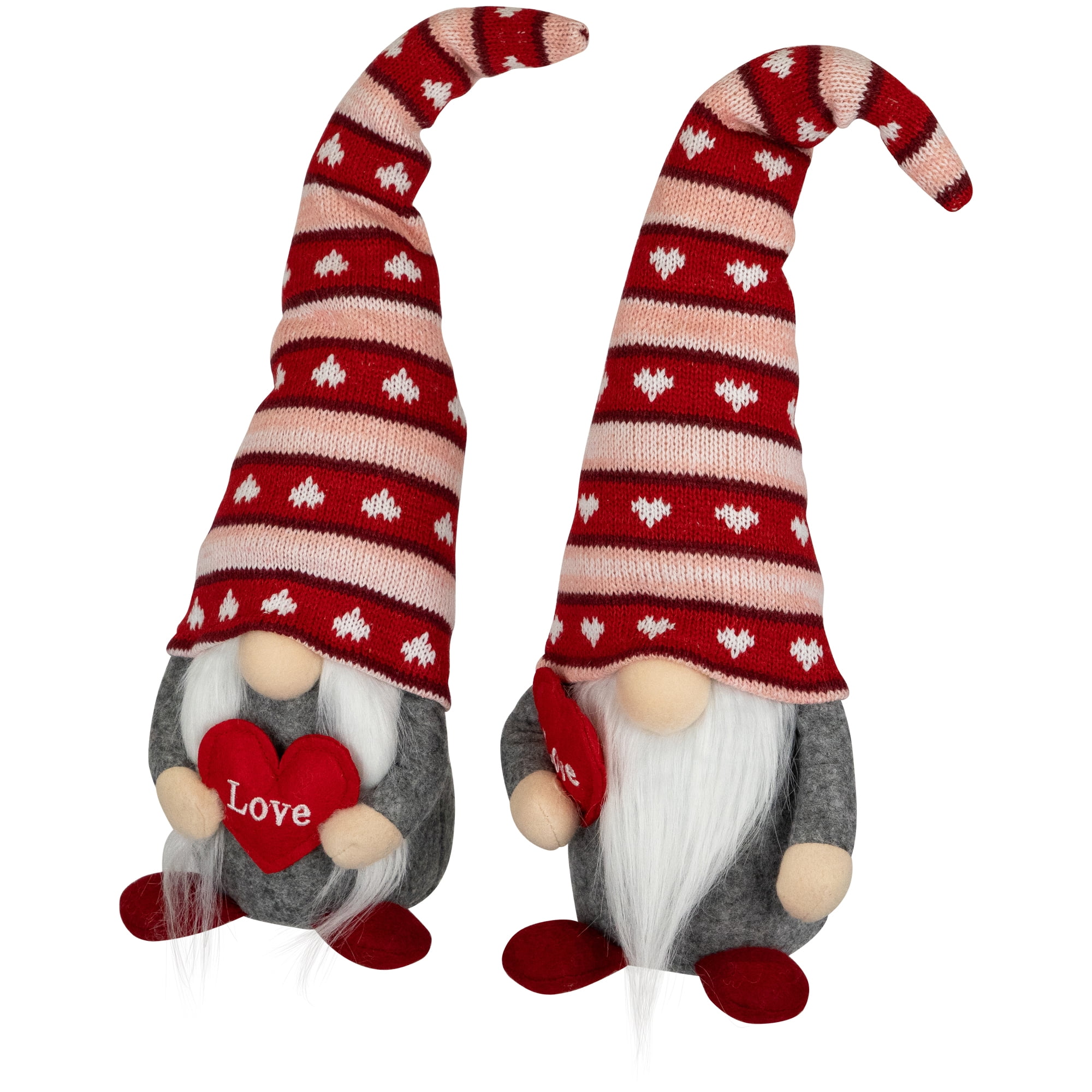 Northlight Girl and Boy "Love" Heart Valentine's Day Gnomes - 15" - Set of 2