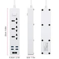 thumbnail image 7 of Surge Protector Power Strip under $5! Yrmaups Surge Protector Power Strip, Extension Cord with 3 Sockets and 4 USB Ports, Travel Power Strip for Home and Office, Multi Protection Power Strip, 7 of 7