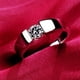 thumbnail image 1 of Anillos de Color oro blanco que nunca se desvanecen, anillo de circón de alta calidad para mujer, banda de boda de plata tibetana Original, accesorios de joyería nupcial Tan Jianjun unisex, 1 of 2