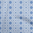 thumbnail image 1 of oneOone Cotton Silk Medium Blue Fabric Asian Floral Block Fabric For Sewing Printed Craft Fabric By The Yard 42 Inch Wide, 1 of 5