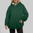thumbnail image 2 of FYEGRE Road Trip Durable Soft Vintage Hoodie Women's Lightweight Fall Winter Hooded Pullover with Front Pocket Long Sleeve Casual Soft Comfortable Loungewear Ou Dark Green XL, 2 of 9