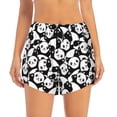 thumbnail image 2 of Sigee Seamless Pattern Cute Panda for Women's Athletic Shorts High Waisted Running Shorts Pocket Sporty Short Gym Elastic Workout ShortsX-Large, 2 of 9