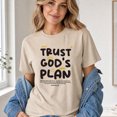 thumbnail image 3 of Jollimate Trust God's Plan Graphic Shirt, Romans 8:28 Christian Tee, Women's Faith Top, 3 of 6