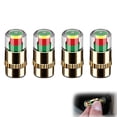 thumbnail image 2 of 4Pcs Car Tire Pressure Monitor Valve Stem Caps, 2.4 Bar 36Psi Car Tire Pressure Monitor Valve Stem Caps with 3-Color Eye Alert, Easy To Read Sensor Indicator Tire Valve Cap for Car, 2 of 9